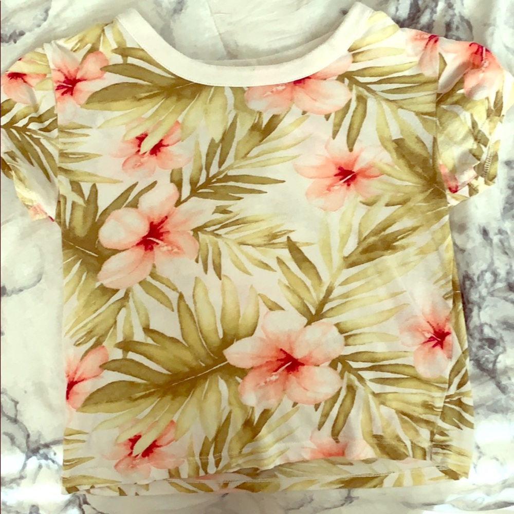 Forever 21 / palm tree leaf and flower T